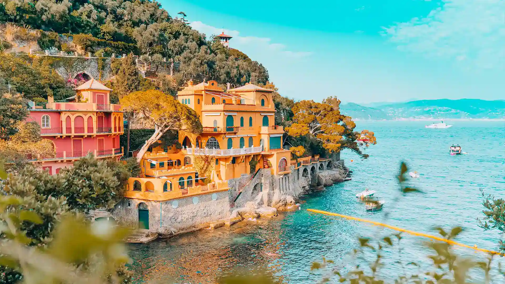 Seaside villas in Portofino Italy.