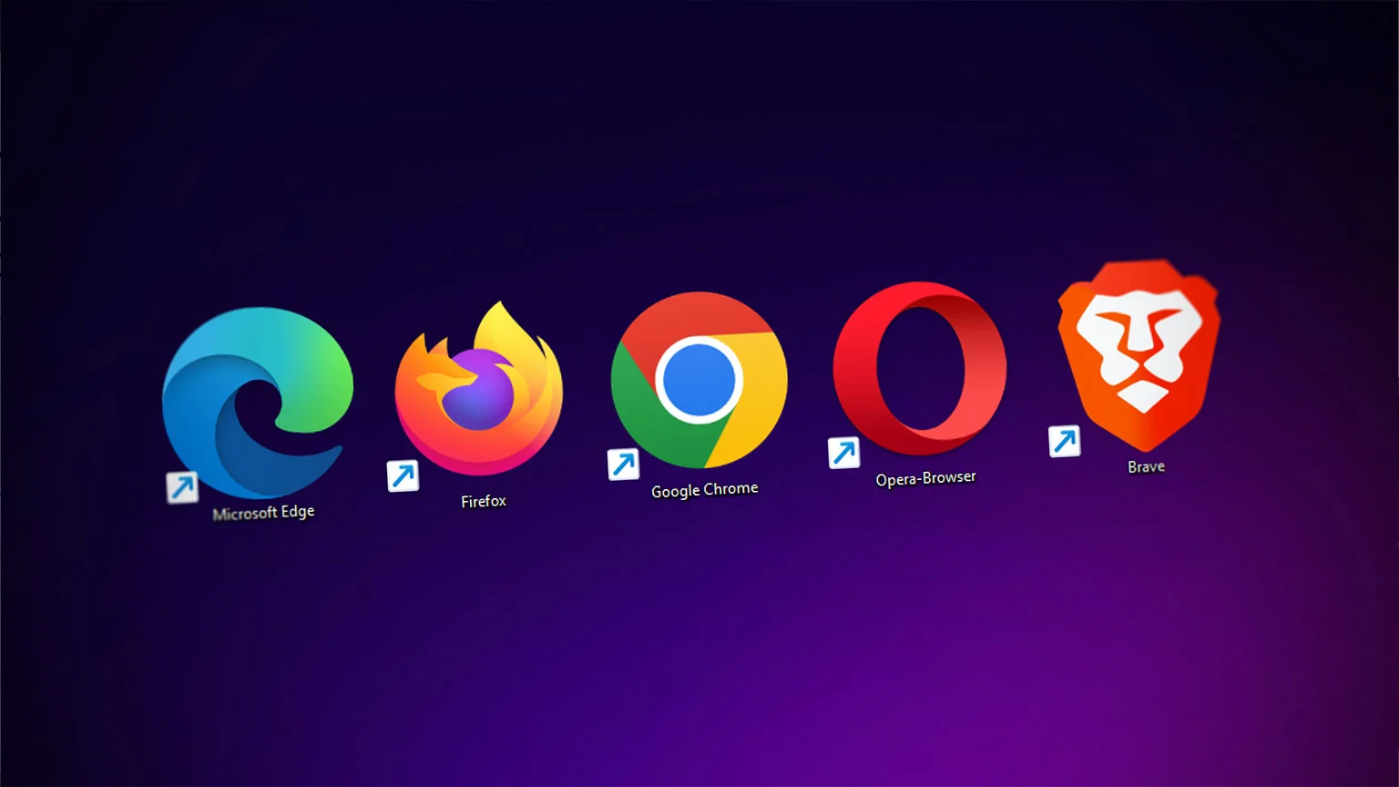 The icons of different types of web browsers.