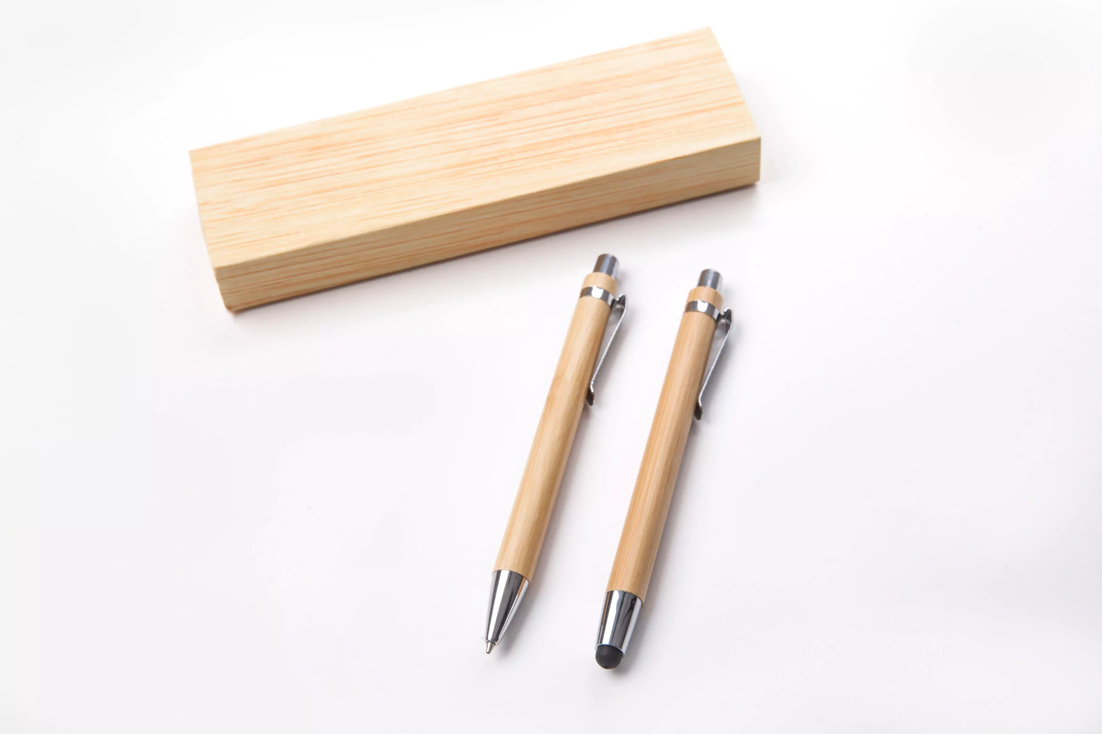 Bamboo pen and pencil set.